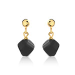 Boucles d&rsquo;oreilles plaqu&eacute; or pierre imitation
