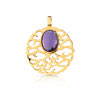 Pendentif plaqué or zirconia