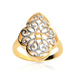 Bague plaqu&eacute; or 2 tons