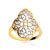 Bague plaqu&eacute; or 2 tons