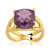 Bague plaqu&eacute; or zirconia