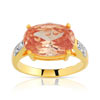 Bague plaqué or 2 tons zirconia