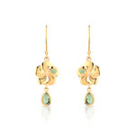 Boucles d&rsquo;oreilles plaqu&eacute; or zirconia