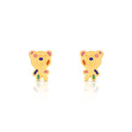 Boucles d&rsquo;oreilles plaqu&eacute; or laque