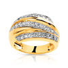 Bague plaqué or 2 tons zirconia