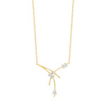 Collier plaqu&eacute; or zirconia