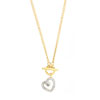 Collier plaqué or 2 tons zirconia