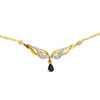 Collier plaqué or 2 tons pierre imitation zirconia