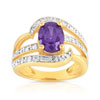 Bague plaqué or 2 tons zirconia