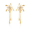 Boucles d'oreilles plaqué or zirconia