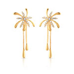 Boucles d&rsquo;oreilles plaqu&eacute; or zirconia