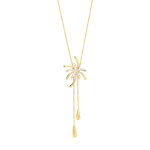Collier plaqu&eacute; or zirconia