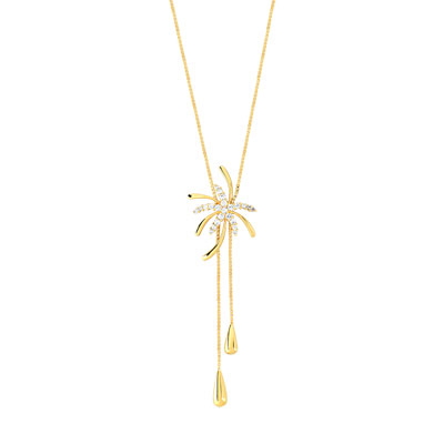Collier plaqué or zirconia