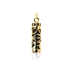Pendentif plaqu&eacute; or onyx