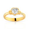 Bague plaqué or zirconia