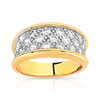 Bague plaqué or 2 tons zirconia