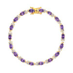 Bracelet plaqu&eacute; or zirconias