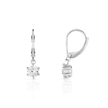 Boucles d'oreilles argent 925 dormeuses pampilles zirconias
