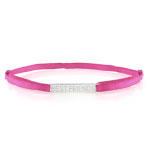 Bracelet argent 925 tissu rose