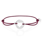 Bracelet argent 925 &eacute;lastique violet