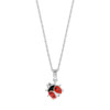 Collier argent émail 38 cm