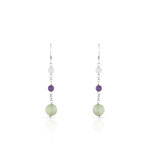 Boucles d&rsquo;oreilles argent 925 multipierres