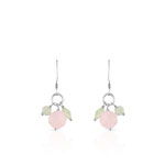 Boucles d&rsquo;oreilles argent 925 quartz pr&eacute;hnite