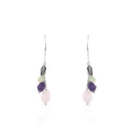 Boucles d&rsquo;oreilles argent 925 multipierres