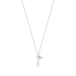 Collier argent 925 perle de culture zirconia