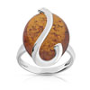 Bague argent 925 ambre