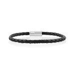 Bracelet argent 925 cordon cuir imitation