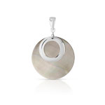 Pendentif argent 925 nacre