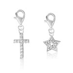 Lot 2 charm&rsquo;s argent 925 zirconias
