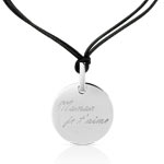 Bracelet argent 925 cordon coton noir