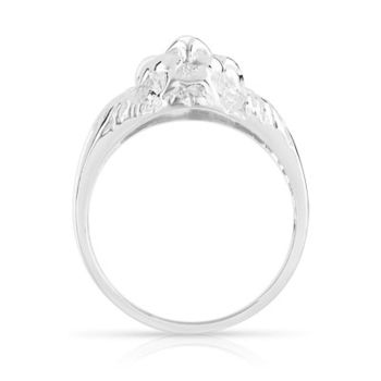 Chevalière argent 925 tête de lion rubis