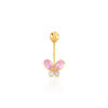 Piercing de nombril or 750 jaune et zirconia