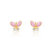 Boucles d'oreilles or 750 jaune zirconia