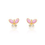 Boucles d&rsquo;oreilles or 750 jaune zirconia