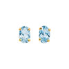 Boucles d'oreilles or 750 jaune topaze bleue traitée