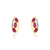 Boucles d'oreilles or 750 2 tons rubis