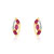 Boucles d&rsquo;oreilles or 750 2 tons rubis