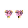 Clous d'oreilles or 750 jaune zirconia