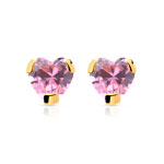 Clous d&rsquo;oreilles or 750 jaune zirconia