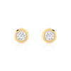 Boucles d'oreilles or 750 jaune zirconia