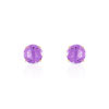 Boucles d'oreilles or 750 jaune améthyste