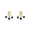 Boucles d'oreilles or 750 2 tons saphir et diamant