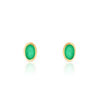 Boucles d'oreilles or 750 jaune émeraude