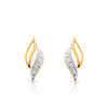 Boucles d'oreilles or 750 2 tons diamant