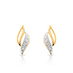 Boucles d&rsquo;oreilles or 750 2 tons diamant