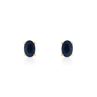 Boucles d'oreilles or 750 jaune saphir